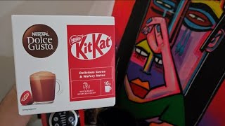 KITKAT Hot Chocolate Cocoa Nescafe Dolce Gusto Machine  Review Taste 🍫☕️ [upl. by Neehs]