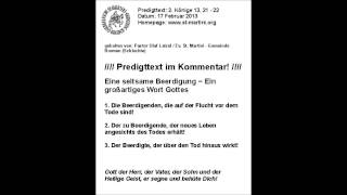 170213  Eine seltsame Beerdigung − Ein großartiges Wort Gottes [upl. by Mears676]