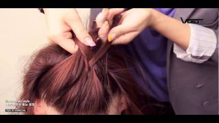 더운 여름 똥머리 예쁘게 묶는 법2 how to style the braided top knot hair [upl. by Neona216]