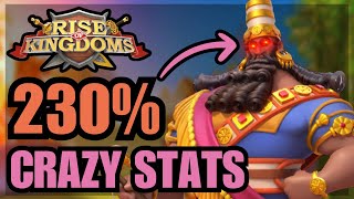 MOST STATS POSSIBLE Up to 230 Ashurbanipal indepth guide Rise of kingdoms [upl. by Lenno]