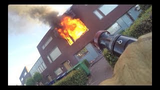 DUTCH FIREFIGHTERS  UITSLAANDE WONINGBRAND 24 [upl. by Hertzog]