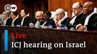 Live International Court of Justice ICJ public hearing on Israel  DW News [upl. by Gabby]