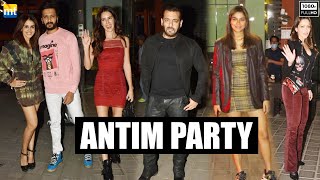 Isabelle Kaif Saiee Manjrekar Riteish Deskmukh Genelia DSouza at Antim Trailer Launch Party [upl. by Ashlin20]