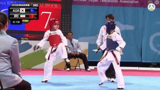 Asian Cadet Taekwondo Championships Final male 33 [upl. by Bendix]