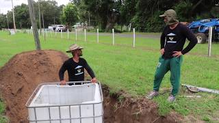 In Ground Mineralization Tank  The Aquaponics God Ep67 [upl. by Suehtomit585]