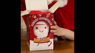 Cartoon Santa Claus Snowman Deer Rabbit Hat Blanket Christmas Gift Box Packaging Flannel Blanket [upl. by Church859]