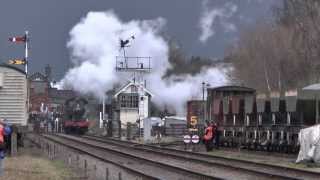 Great Central Railway GCR Winter Steam Gala 2014  Extreme weather event [upl. by Beutner]