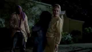 True Blood 5x02  Vampire Tara attacks Sookie scene [upl. by Ahtanoj]