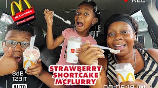 McDonalds New Strawberry Shortcake McFlurry [upl. by Atnuhs]