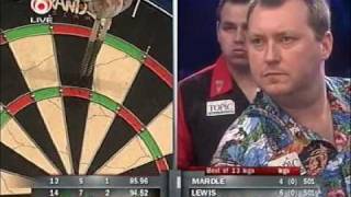 Adrian Lewis vs Wayne Mardle Part 2  2007 International Dart League  2nd Round [upl. by Eelimaj]