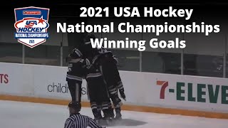 2021 USA Hockey National Championships  Championship Winning Goals [upl. by Byrn]