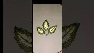 Beautiful leaf embroidery 🪡 embroidery kadhai [upl. by Chevalier]