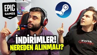 OYUNLARI NEREDEN ALMALIYIM  STEAM VS EPİC GAMES İNDİRİM 2024 [upl. by Tisha]