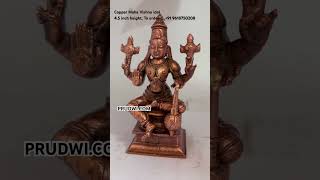 Copper Lord Vishnu idol by Prudwicom  God idols  Lord vishnu  Maha Vishnu  Hindu gods  idols [upl. by Anirroc]