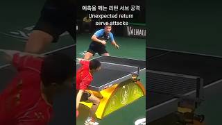 예측을 깨는 리턴 서브 공격 Unexpected return serve attacks 予測を破るリターンサーブ攻撃 Serangan servis pengembalian yang [upl. by Nnylarat17]