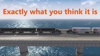 BeamNG Drive roadtrain frontal crash [upl. by Redman765]