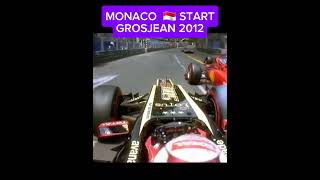 GROSJEAN MONACO 🇲🇨 START v8 formula1 f1onboard [upl. by Ennayar676]