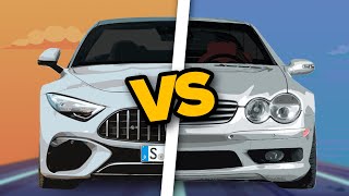 Mercedes SL55 AMG  New VS Old  Comparison [upl. by Hannavas]