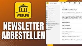 Webde Newsletter abbestellen  So Einfach [upl. by Nnylatsirk]