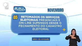 Calendário Eleitoral Cadastro Eleitoral Reaberto [upl. by Inele]