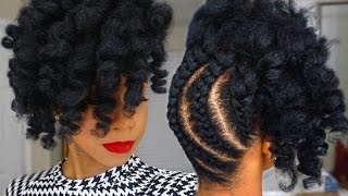 Pineapple Updo on Kinky Natural Hair [upl. by Palumbo927]