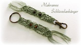 Makramee Schlüsselanhänger 2  DIY  Macrame Keychain 2 eng sub [upl. by Om305]