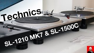 Side by side Technics SL1210 MK7 SL1500C amp SL1200GR [upl. by Byler]