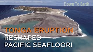 Tonga volcanic eruption changed the shape of Pacific seafloor [upl. by Miquela]