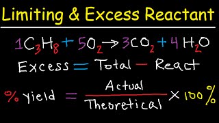 Limiting and Excess Reactant  Stoichiometry Problems [upl. by Hausmann]