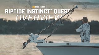 Riptide Instinct QUEST Overview  Auto Stow amp Deploy Saltwater Trolling Motor [upl. by Nylleoj]