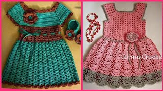 Stunning Crochet Baby Frocks designs 2k21  Qureshia KY khubsurt frocks All About Glamour [upl. by Yelrak]