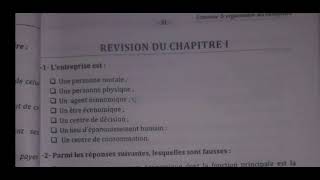 La correction du QCM chapitre 1 entreprise et entrepreneur  Cours du Prof  Management S1 [upl. by Eidnalem]