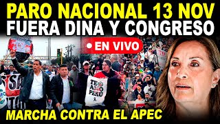 🔴MINUTO A MINUTO PARO NACIONAL 13 NOV  LIMA PERÚ [upl. by Ellehsem]