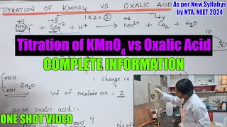 Titration of KMnO4 vs Oxalic Acid⚗️🧪 Chemistry PracticalsNew SyllabusNTANEET 2024 Komali Mam❤️ [upl. by Adlihtam156]