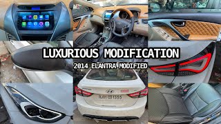 Hyundai Elantra 2014 modifiedAftermarket head and tail lampsfull interior customizedetc [upl. by Natassia651]