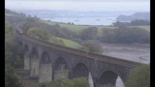 D1015 Western Champion with a freight train at Forder Viaduct and light engine at Hemerdon [upl. by Trutko422]