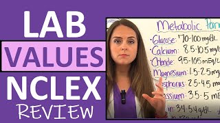 Lab Values Nursing NCLEX Review for Nurses and Nursing Students [upl. by Pulchi95]