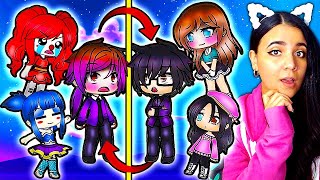 Afton Family Meets Williams Family 💜🖤 Gacha Life Mini Movie Reaction [upl. by Hsetirp]