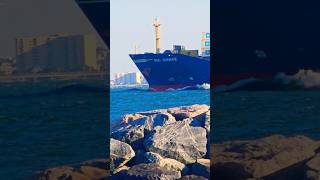 BSG BONAIRE PLOWING THROUGH ⚓🌊🌊 😲 ship wow epic waves containership oiltanker roughseas sea [upl. by Enak108]