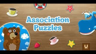 Android educational game for kids Association Puzzles [upl. by Eemiaj]