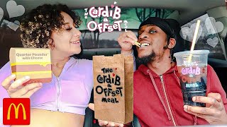 TRYING THE NEW CARDI B AND OFFSET MEAL FROM MCDONALDS [upl. by Cynthia]