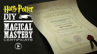 Magical Mastery Certificate  Harry Potter DIY [upl. by Brade160]