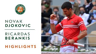 Novak Djokovic vs Ricardas Berankis  Round 3 Highlights I RolandGarros 2021 [upl. by Agan]