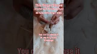 Therapeutic Wool 🐑 Crochet Finger Saver 100 Virgin Wool Arthritis Sleeve [upl. by Fredelia]