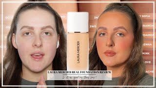 LAURA MERCIER REAL FLAWLESS FOUNDATION REVIEW [upl. by Adnauq]