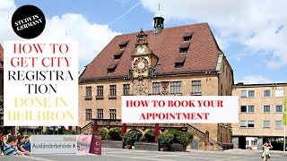 How to get city registration done in Heilbronn GermanyBook all appointment easily [upl. by Pincas816]