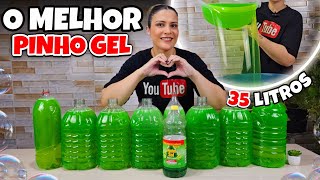 MELHOR PINHO GEL DE LIMÃO COM 1 LITRO DE PINHO FAÇA 35 LITROS 💚🥰 [upl. by Matheny810]