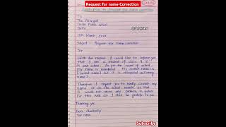 Application for name correction l letter for name correction in school [upl. by Hagile576]