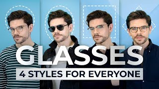 4 Glasses Styles For Every Face Shape  Men’s Fashion [upl. by Auqenahs475]