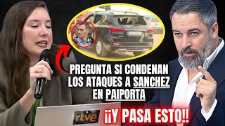 PERIODISTA de TVE pregunta a VOX si CONDENAN los ATAQUES a SÁNCHEZ en PAIPORTA🤣¡¡Y SALE ESCALDADA🤣 [upl. by Donica351]